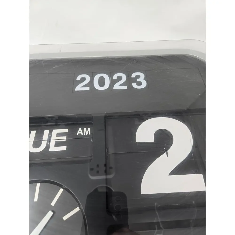 Karlsson Big Flip Retro Calendar Wall Clock Tested and working